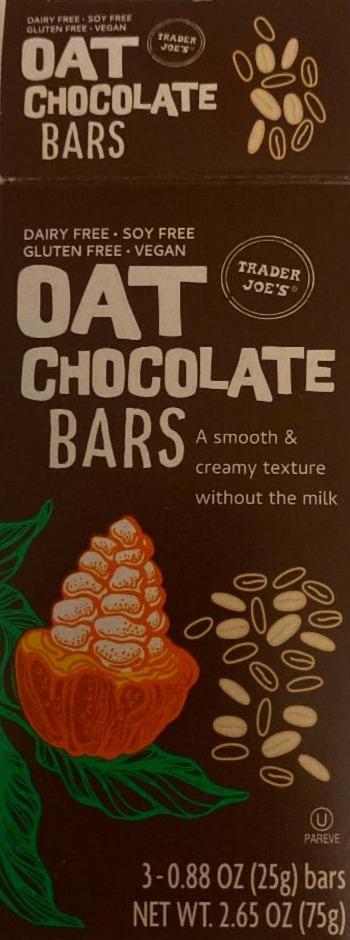 Fotografie - Oat Chocolate Bars Trader Joe's