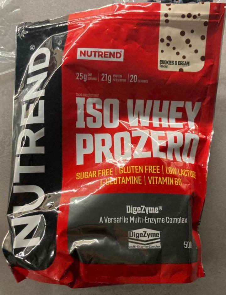 Fotografie - Iso whey prozero cookies & cream Nutrend