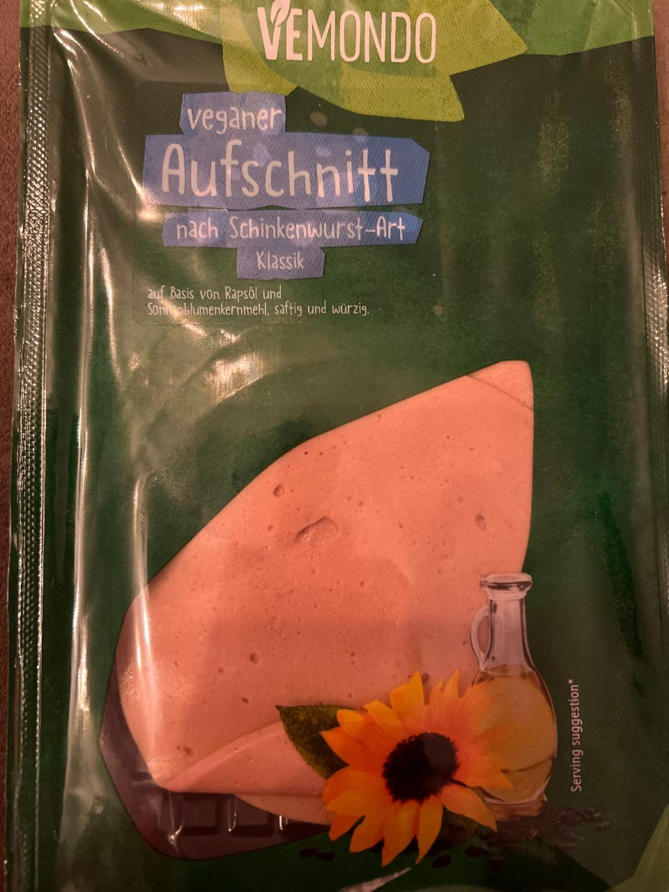 Fotografie - Veganer Aufschnitt nach Schinkenwurst-Art Klassik Vemondo