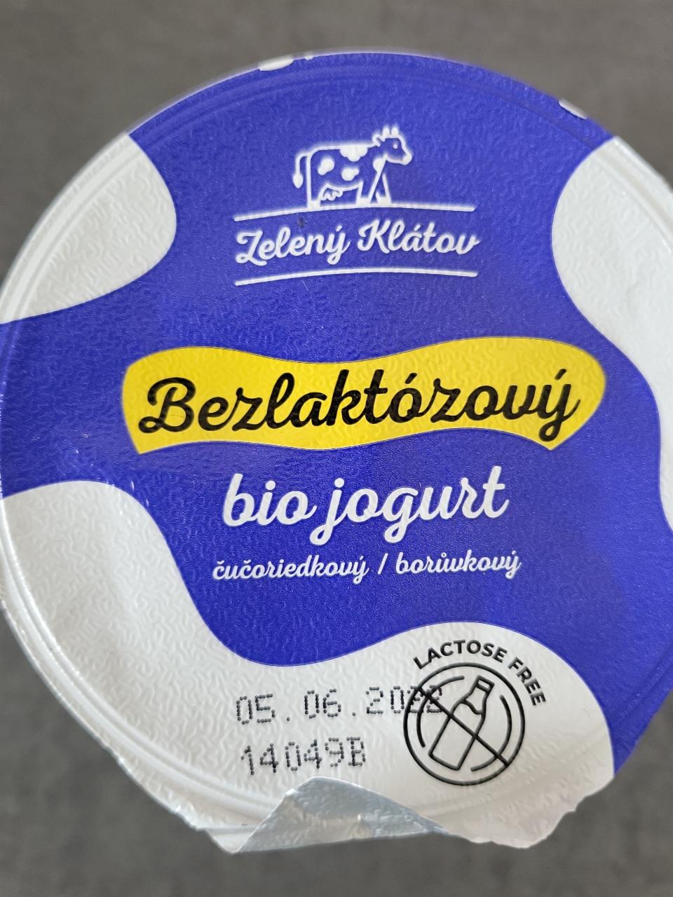 Fotografie - Bezlaktózový bio jogut borůvkový Zelený Klátov