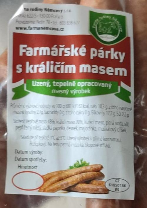 Fotografie - Farmářské párky s králičím masem Farma rodiny Němcovy