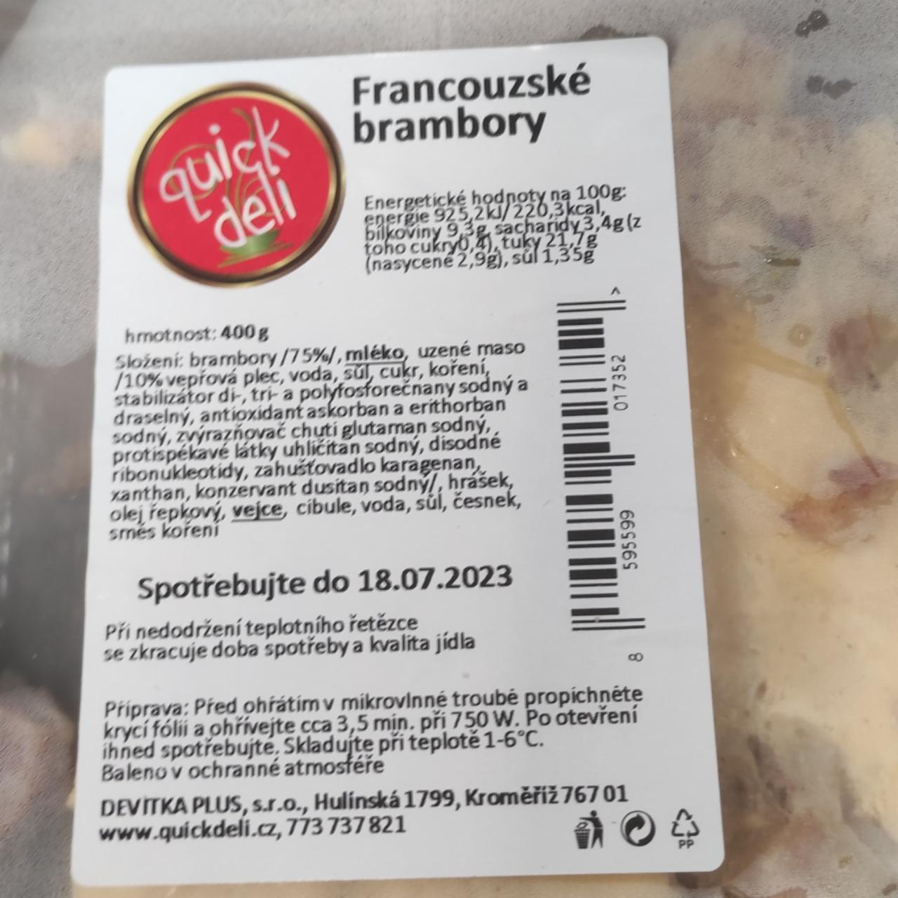 Fotografie - Francouzské brambory Quick deli