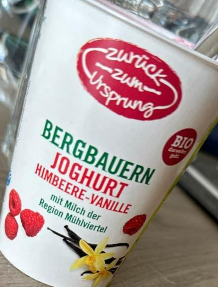 Fotografie - Bergbauerm Joghurt Himbeere-Vanille Zurück zum Ursprung