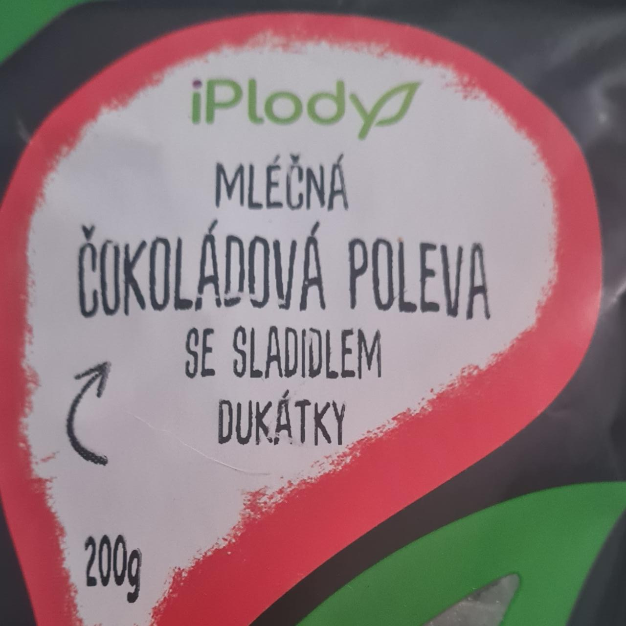 Fotografie - Mléčná čokoládová poleva se sladidlem dukátky iPlody