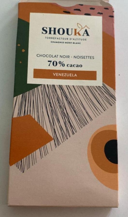 Fotografie - Chocolat noir-noisette 70% cacao Shouka