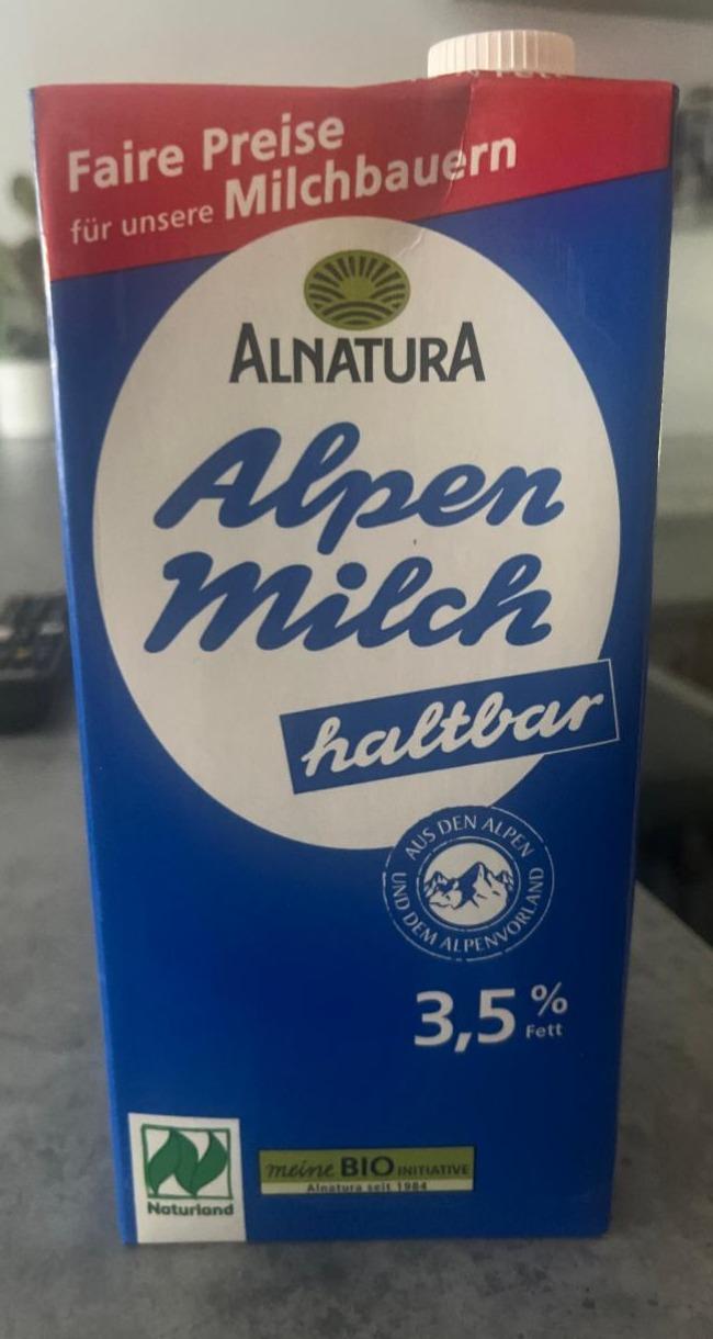 Fotografie - Bio alpen milch haltbar 3,5% fett Alnatura