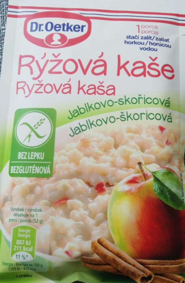 Fotografie - Rýžová kaše jablko-skořicová Dr.Oetker