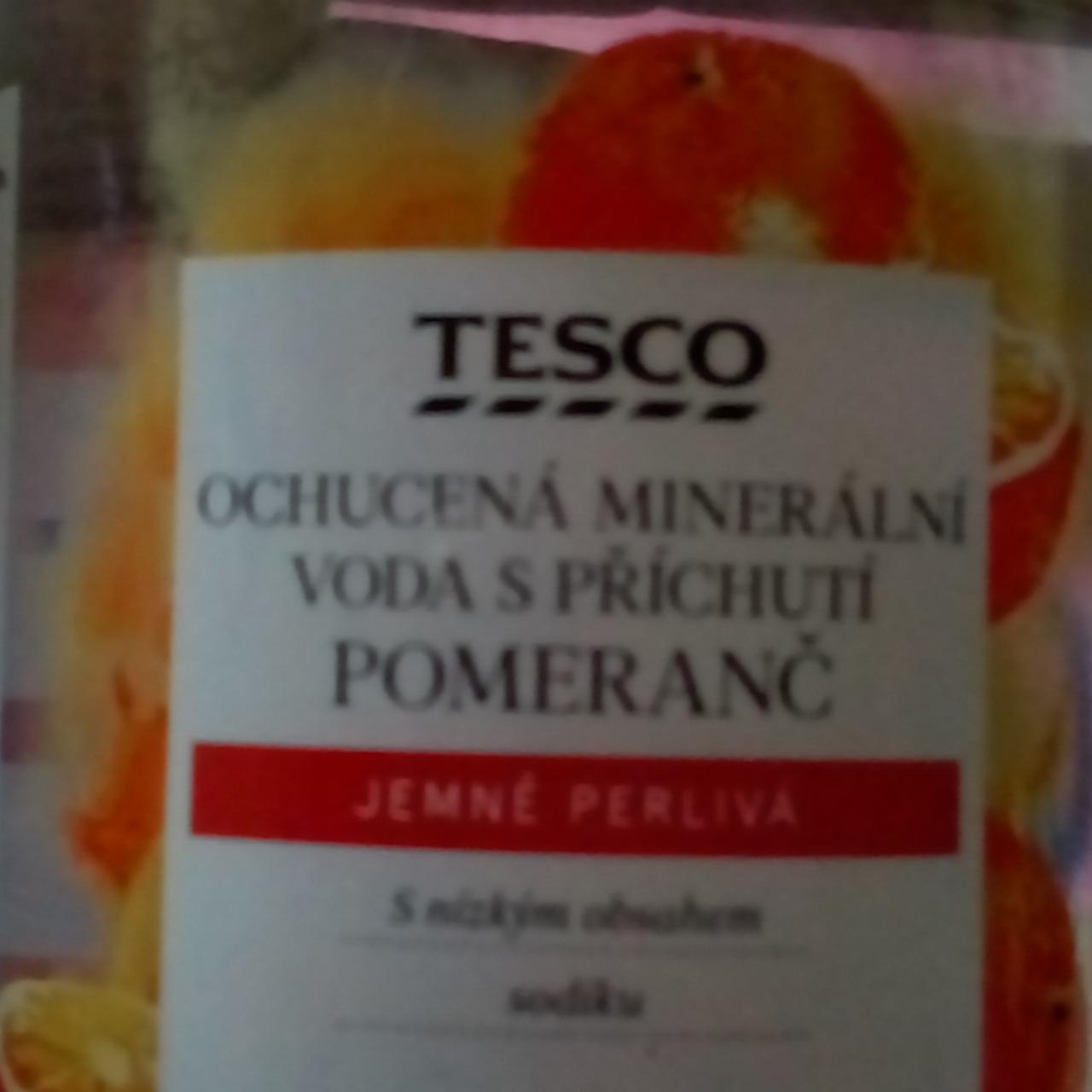 Fotografie - Ochucená minerální voda s příchutí pomeranč Tesco