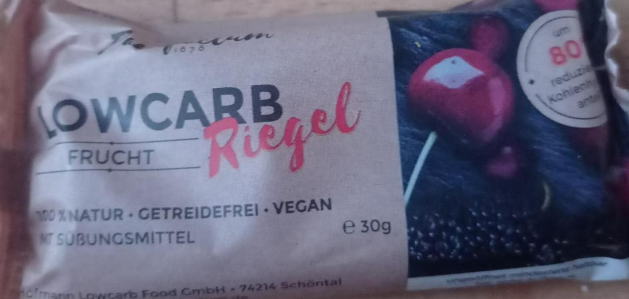 Fotografie - LowCarb Riegel Frucht Panifactum