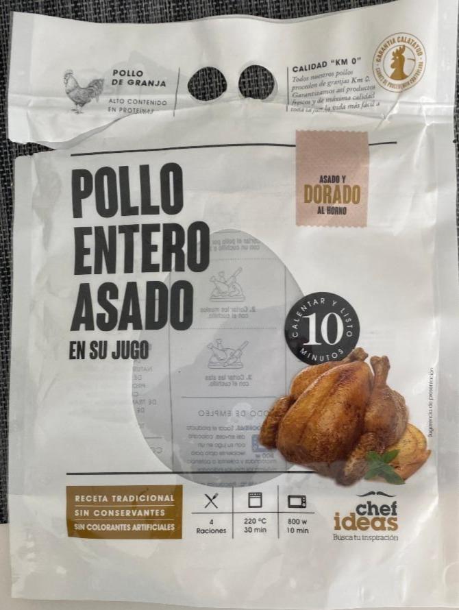 Fotografie - Pollo entero asado su jugo Chef Ideas