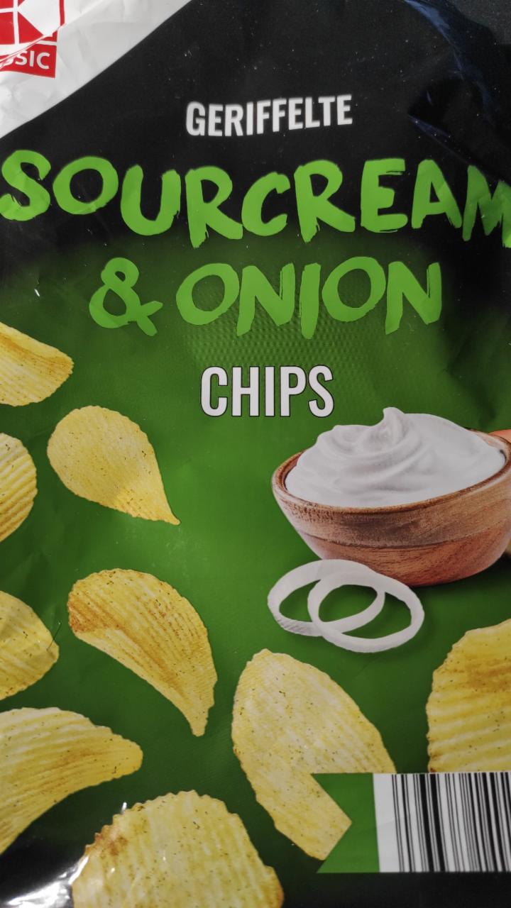 Fotografie - Geriffelte Sour cream & Onion Chips K-Classic