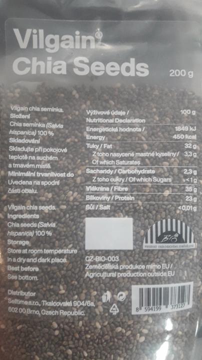 Fotografie - Bio Chia seeds Vilgain