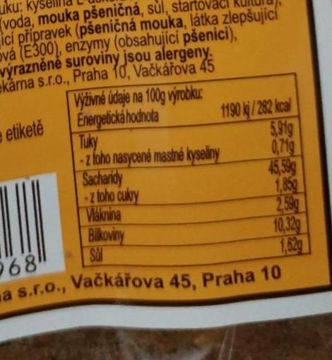 Fotografie - Sandwich tmavý krájený Kolínská pekárna