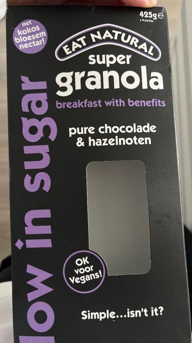 Fotografie - Super Granola Pure Chocolade & Hazelnoten Eat Natural