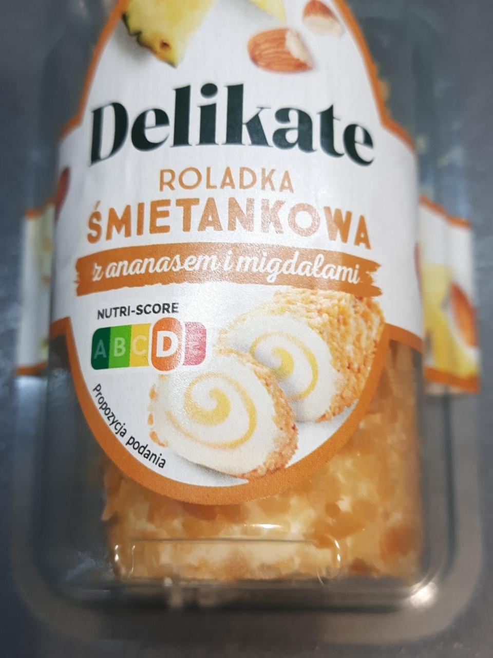 Fotografie - Roladka śmietankowa z ananasem i migdałami Delikate