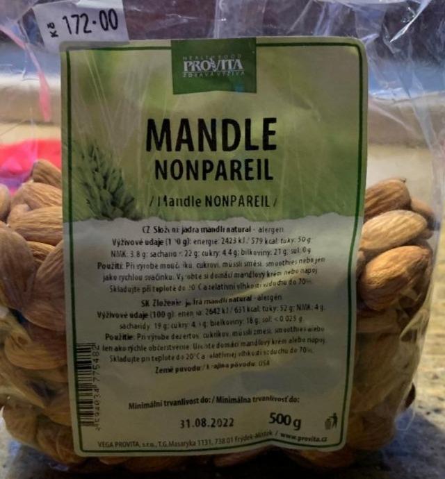 Fotografie - Mandle Nonpareil Provita