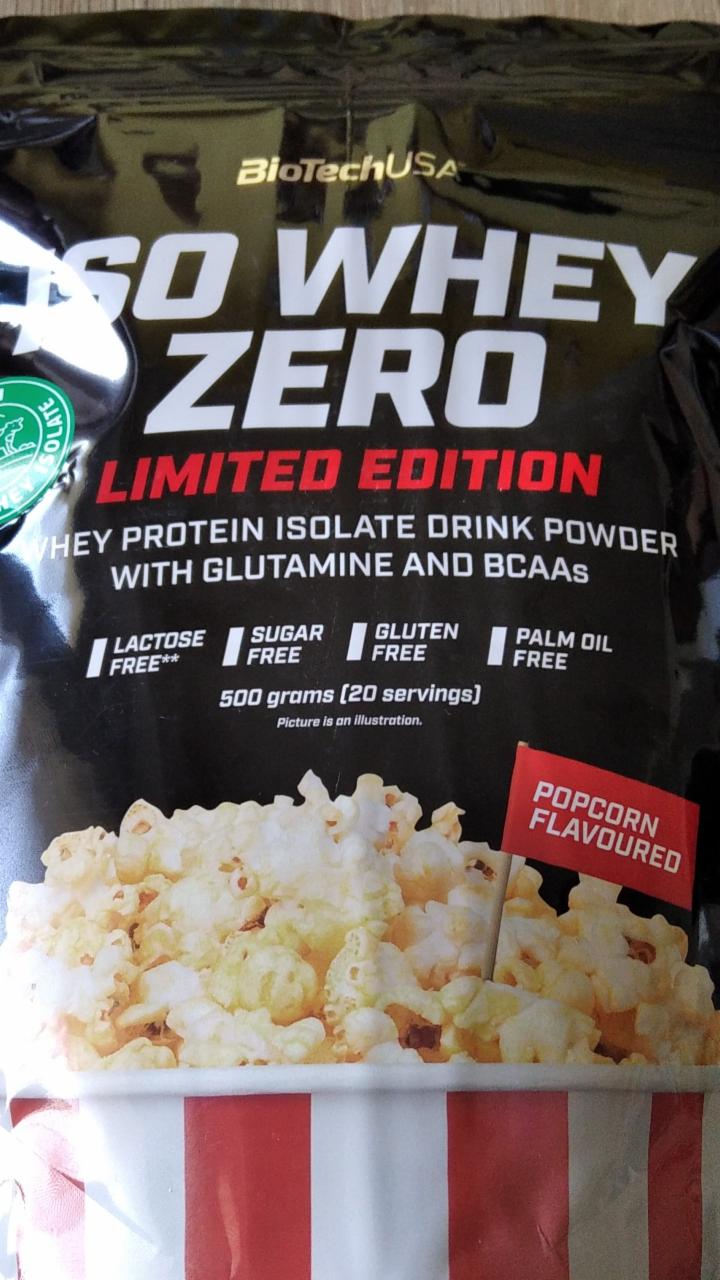 Fotografie - Iso Whey Zero Popcorn flavoured BiotechUSA