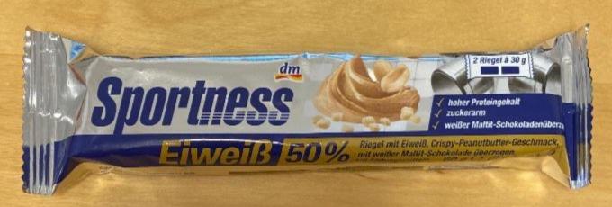 Fotografie - Eiweiss 50% Crispy-Peanutbutter-Geschmack Sportness