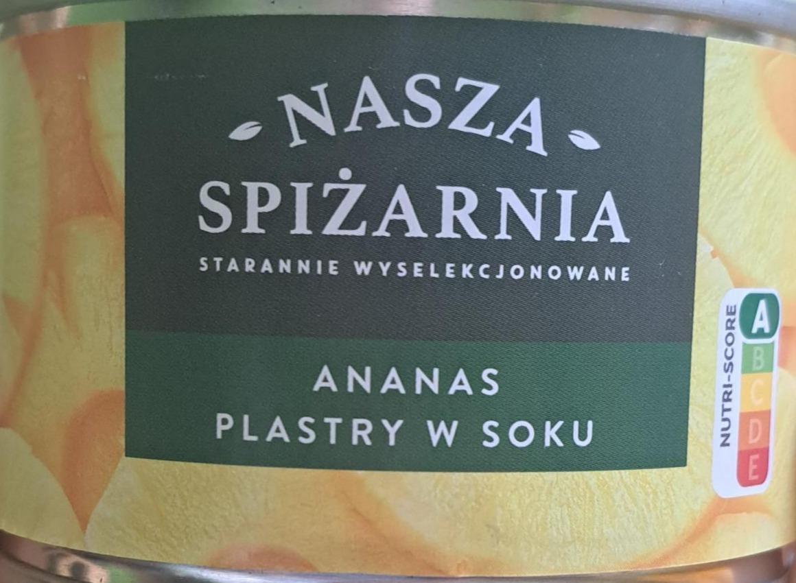 Fotografie - Ananas plastry w soku Nasza Spiżarnia