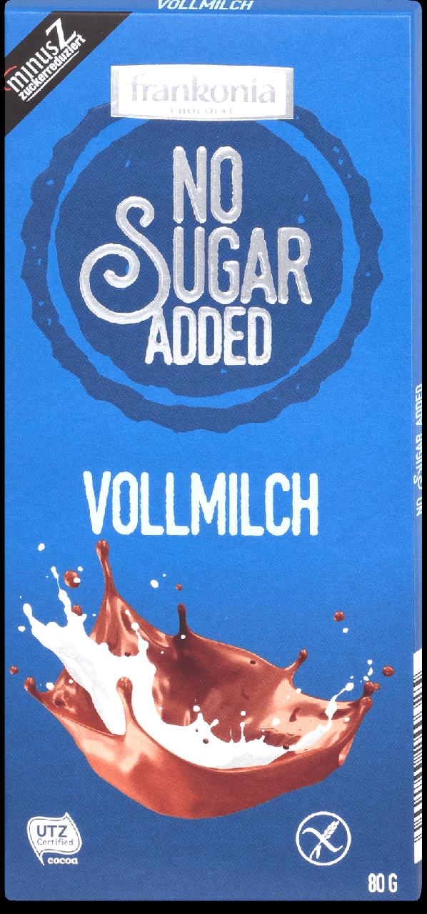 Fotografie - Vollmilchschokolade no sugar added Frankonia