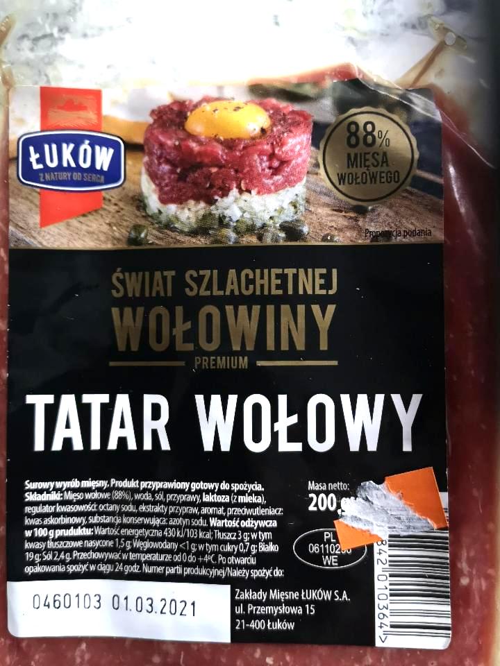 Fotografie - Tatar wołowy 88% miesa (hovězí tatarák) Łuków