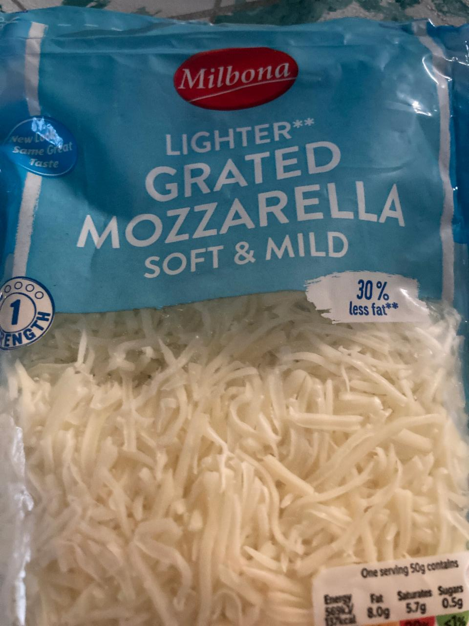 Fotografie - Grated mozzarella lighter Milbona