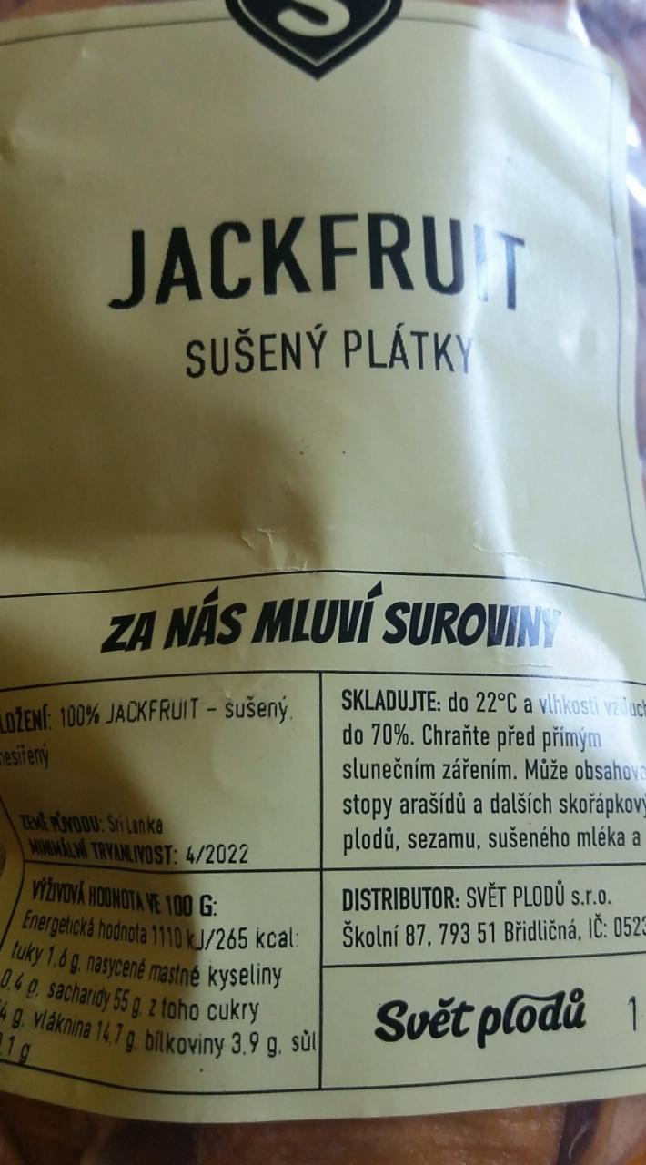 Fotografie - Jackfruit sušený plátky Svět plodů