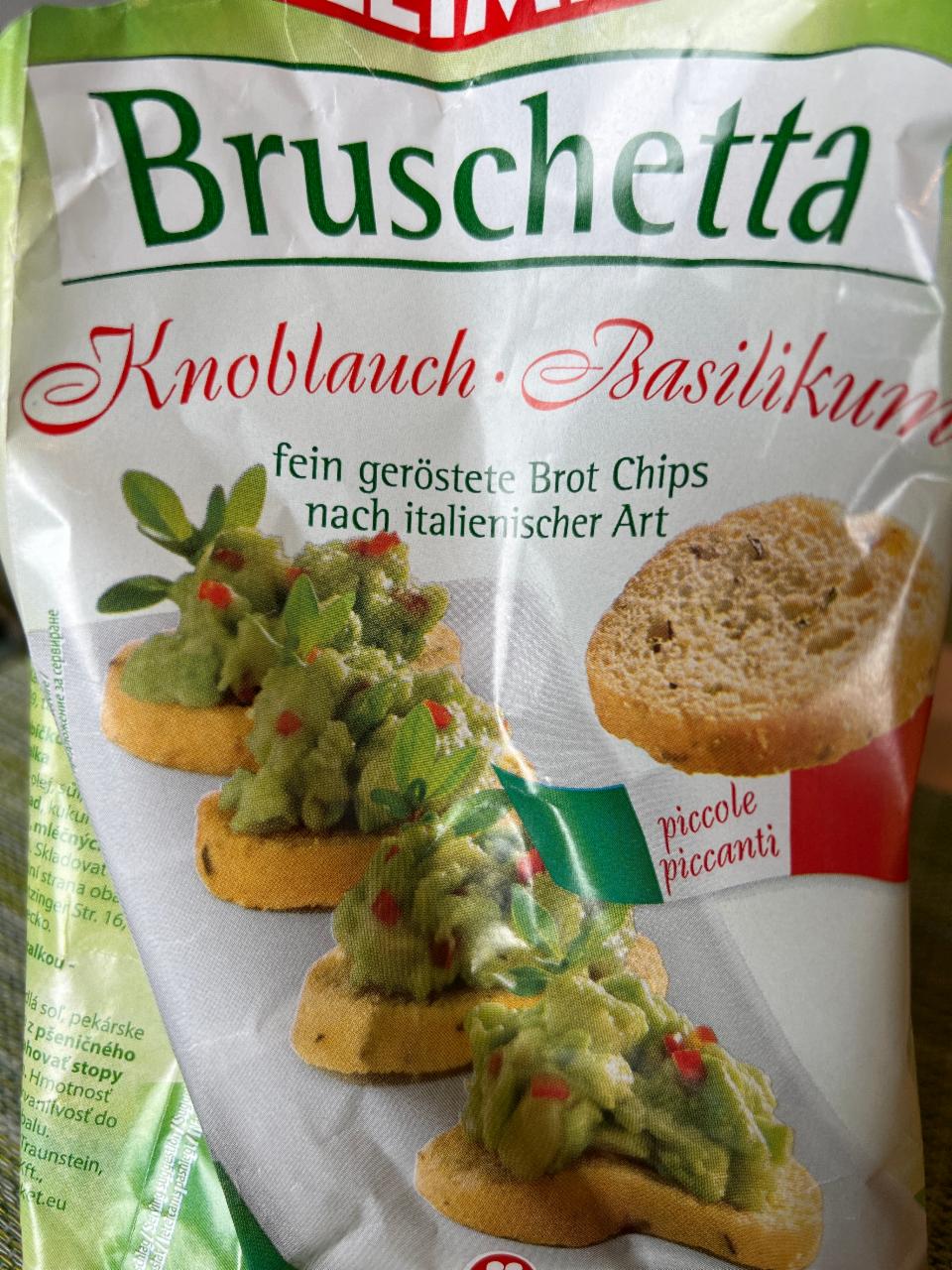 Fotografie - Bruschetta Knoblauch Basilikum Leimer