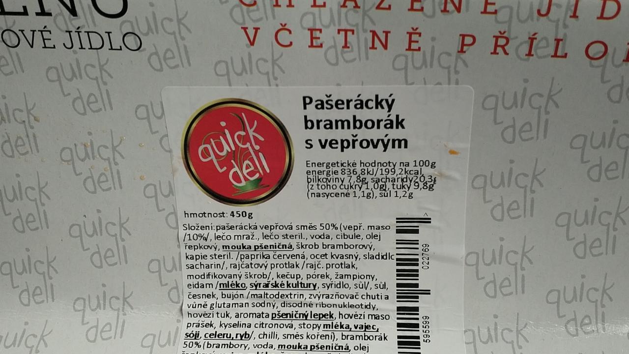 Fotografie - Pašerácký bramborák s vepřovým Quick deli