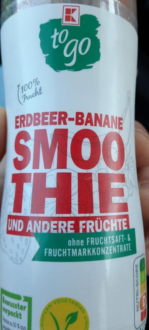 Fotografie - Smoothie Erdbeer-Banane und andere früchte K-to go