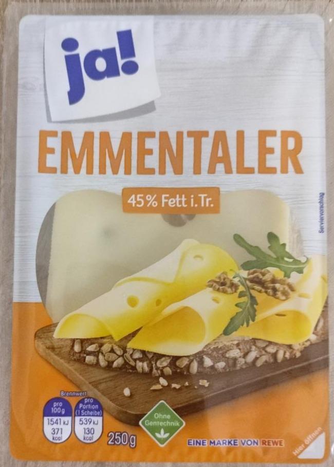 Fotografie - Ja! Emmentaler 45% Fett i. Tr.