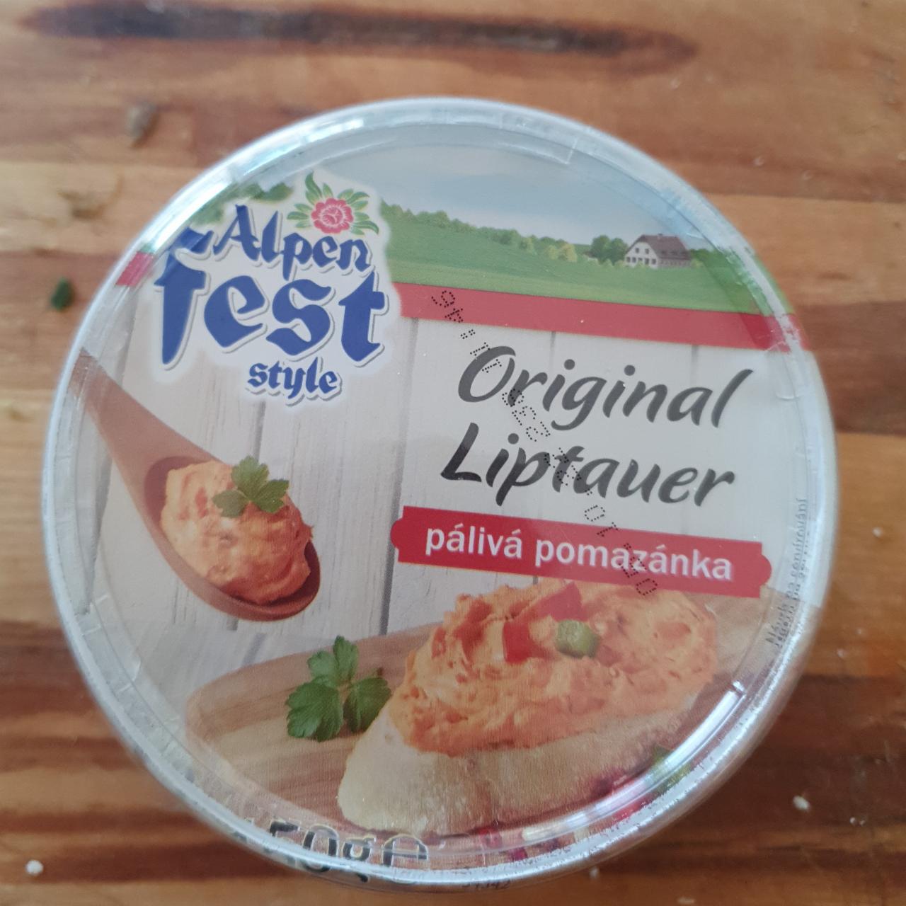 Fotografie - Original Liptauer pálivá pomazánka Alpen fest style