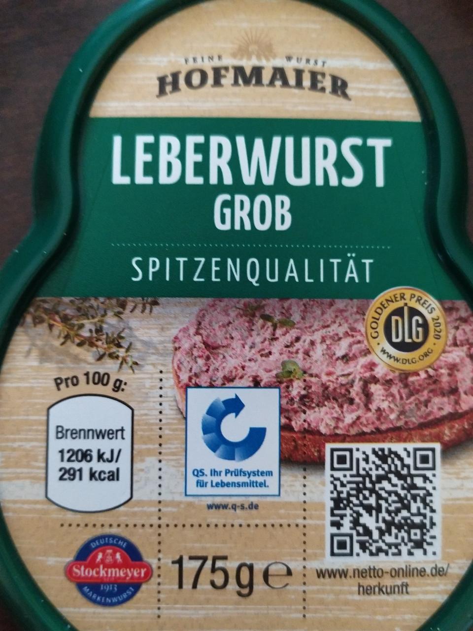 Fotografie - Leberwurst Grob Hofmaier