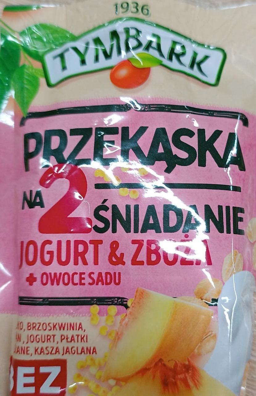 Fotografie - Przekaska na 2 sniadanie jogurt & Zboża + owoce sadu Tymbark