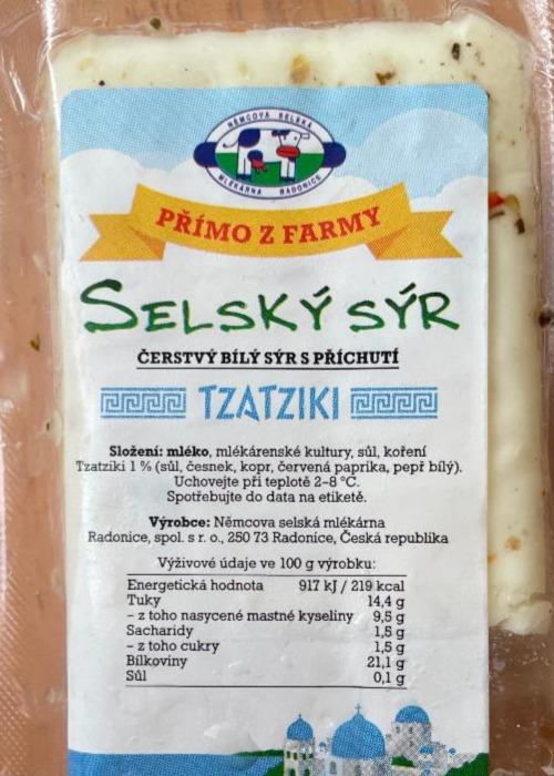 Fotografie - Selský sýr tzatziki přímo z farmy Němcova selská mlékárna Radonice