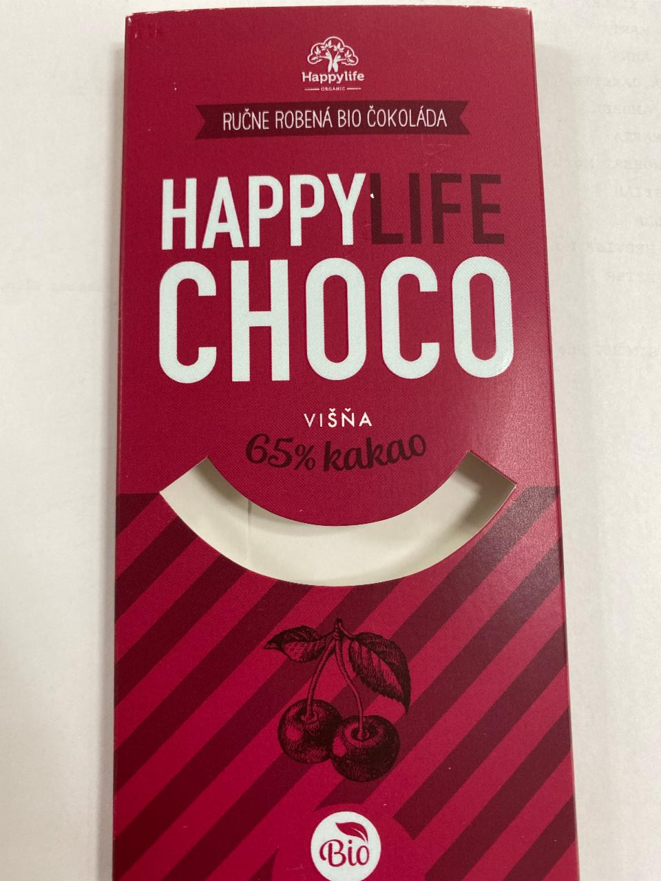 Fotografie - Bio Choco Višňa 65% kakao HappyLife