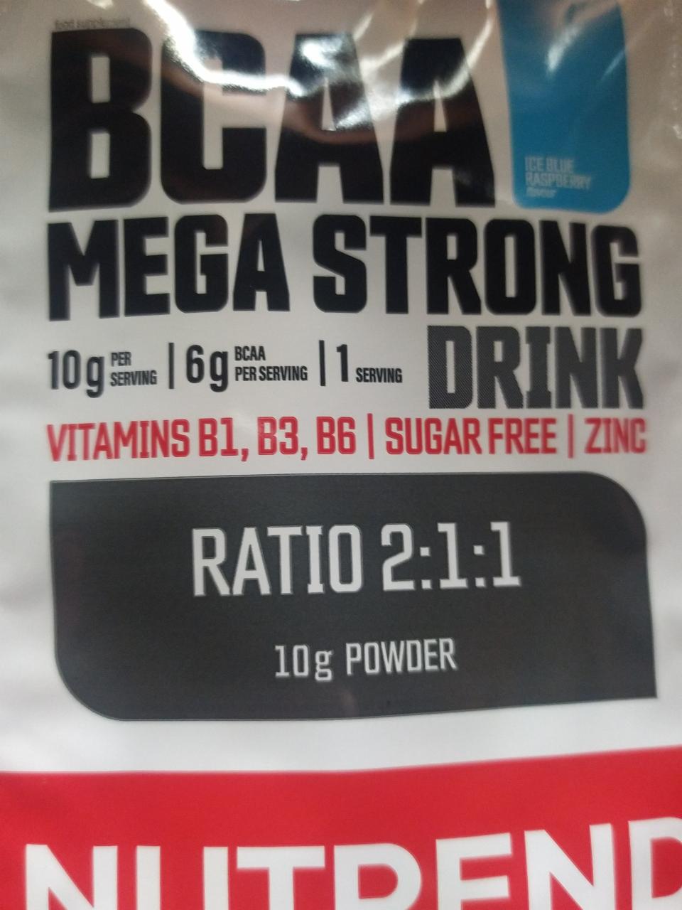 Fotografie - Bcaa Mega Strong drink ice blue raspberry