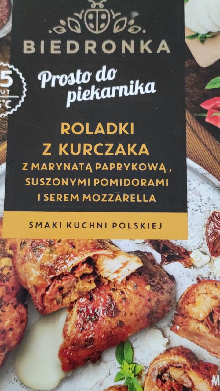 Fotografie - Roladki z kurczaka z marynatą paprykową, suszonymi pomidorami i serem mozzarella Biedronka