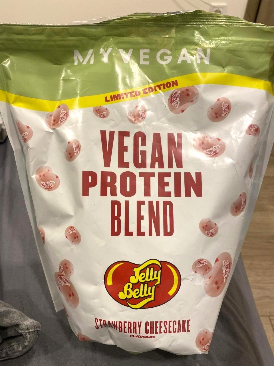 Fotografie - Vegan Protein Blend Jelly Belly Strawberry Cheesecake MyVegan