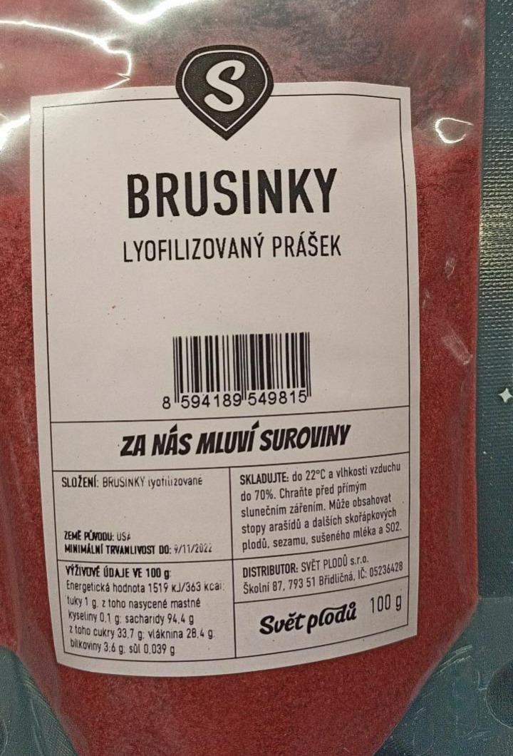 Fotografie - brusinky lyofilizovaný prášek