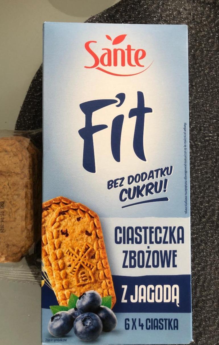 Fotografie - ciasteczka zbozowe z jagoda fit bez dodatku cukru Sante