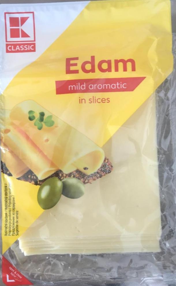 Fotografie - Edam 40% mild aromatic in slices K-Classic