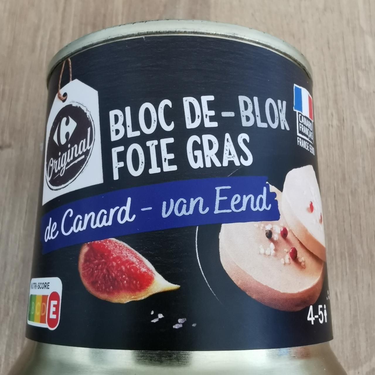 Fotografie - Bloc de blok foie gras de canard van eend Carrefour Original