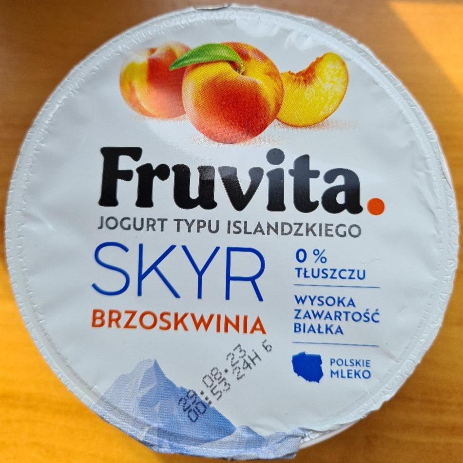 Fotografie - Jogurt typu islandzkiego Skyr broskwinia 0% Fruvita