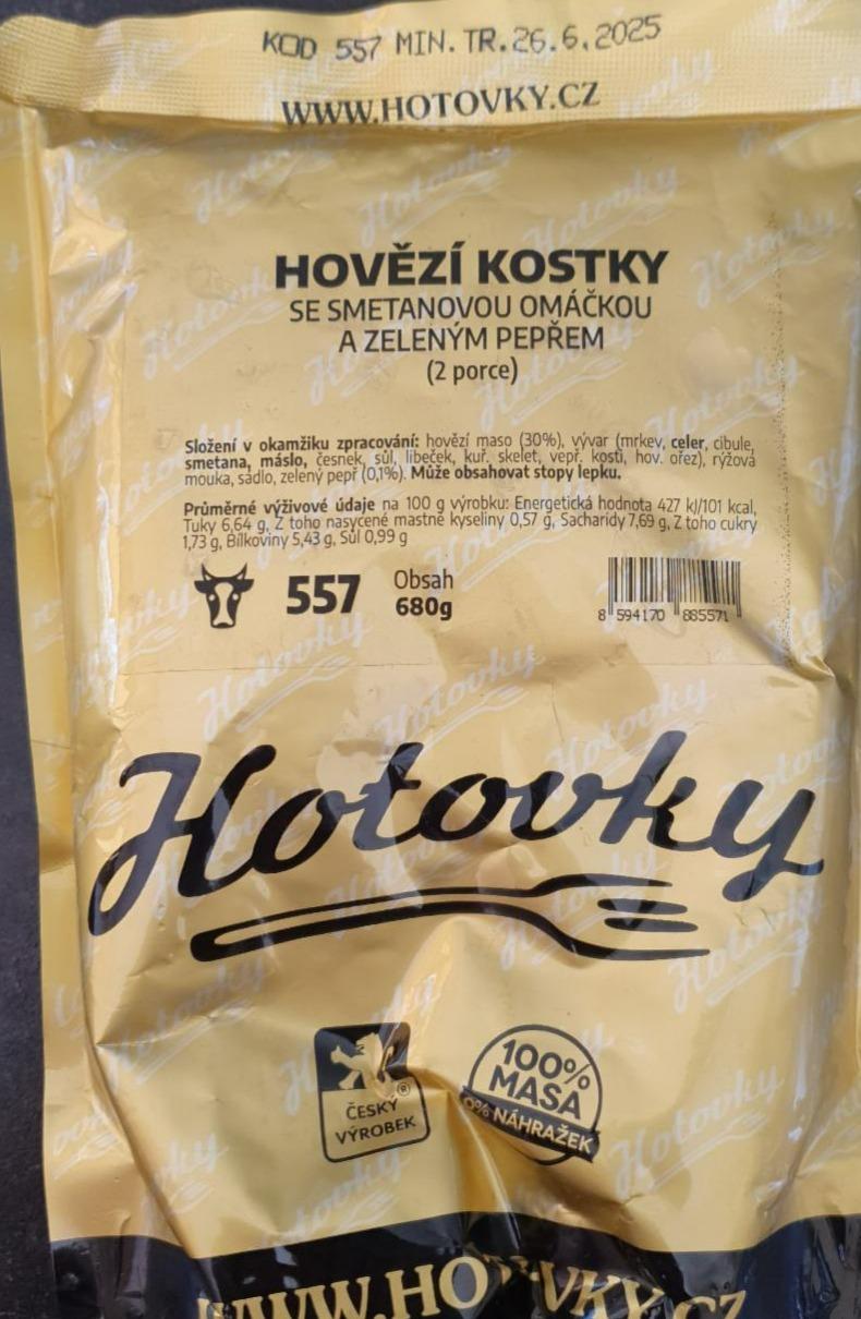 Fotografie - Hovězí kostky se smetanovou omáčkou a zeleným pepřem Hotovky.cz