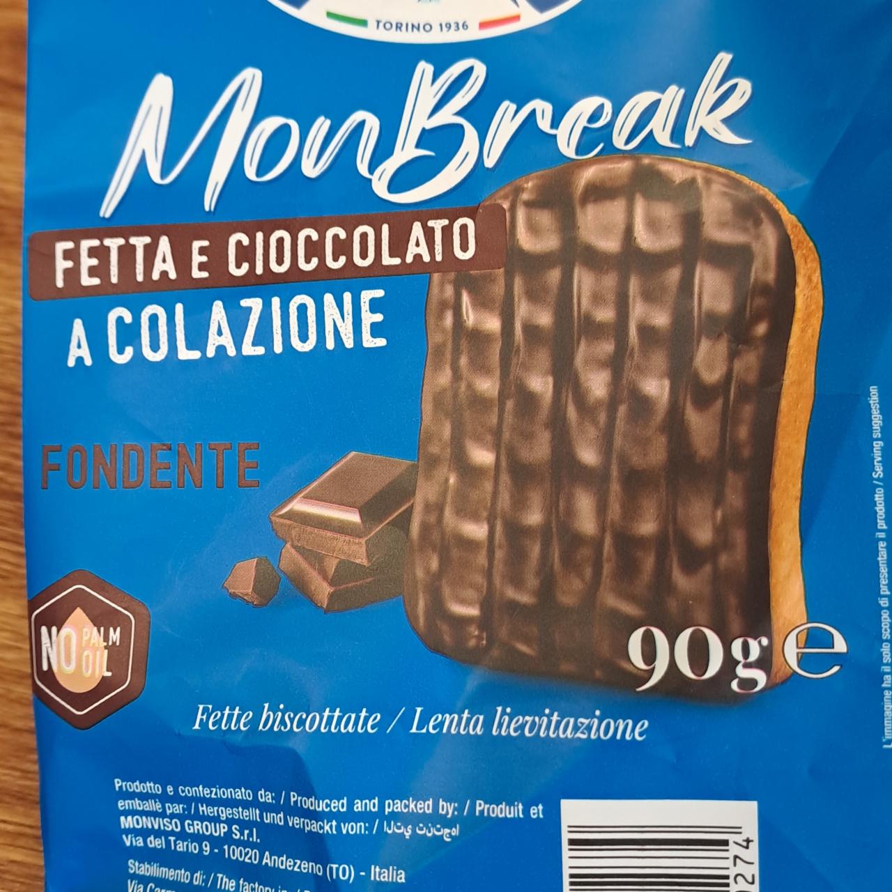 Fotografie - MonBreak Fetta e Cioccolato a colazione Fondente Monviso