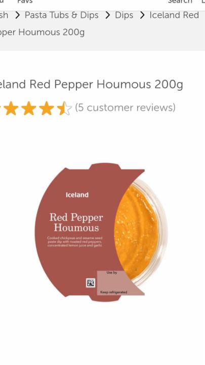 Fotografie - red popper houmous Iceland