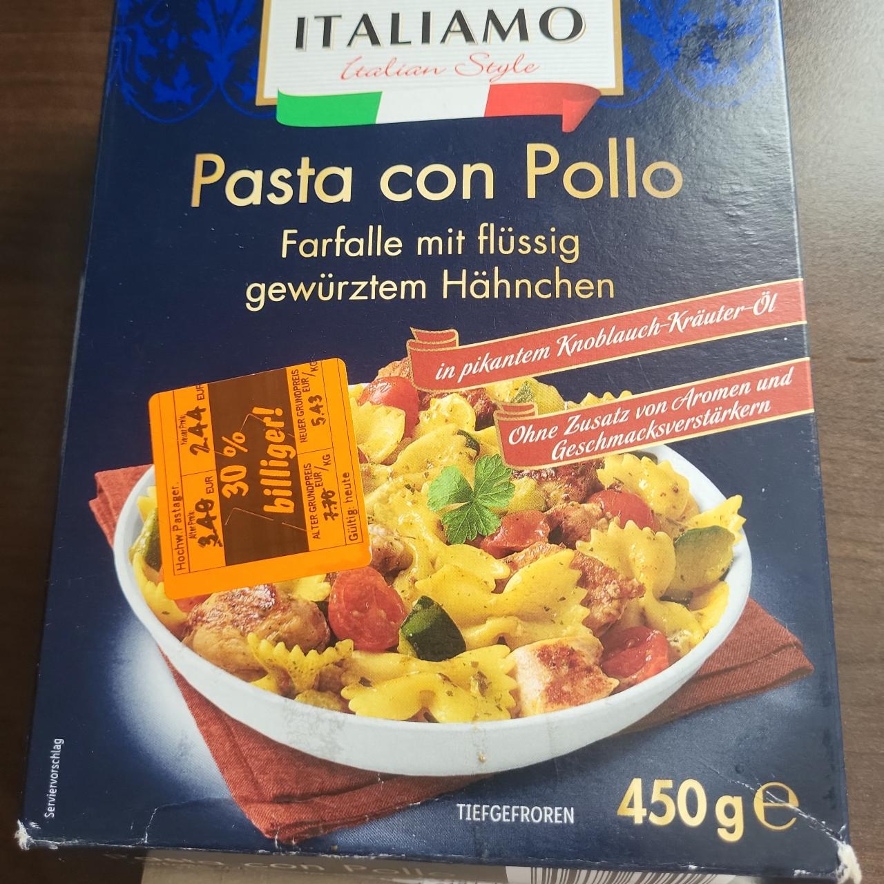 Fotografie - Pasta con pollo farfalle mit flüssig gewürzen hähnchen Italiamo