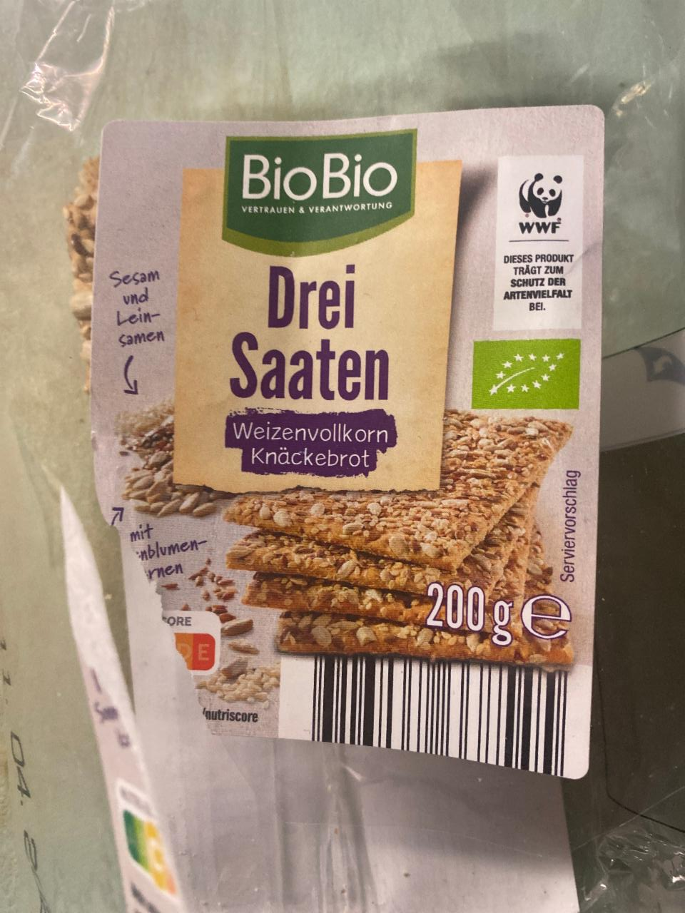 Fotografie - Drei Saaten Weizenvollkorn Knäckebrot BioBio