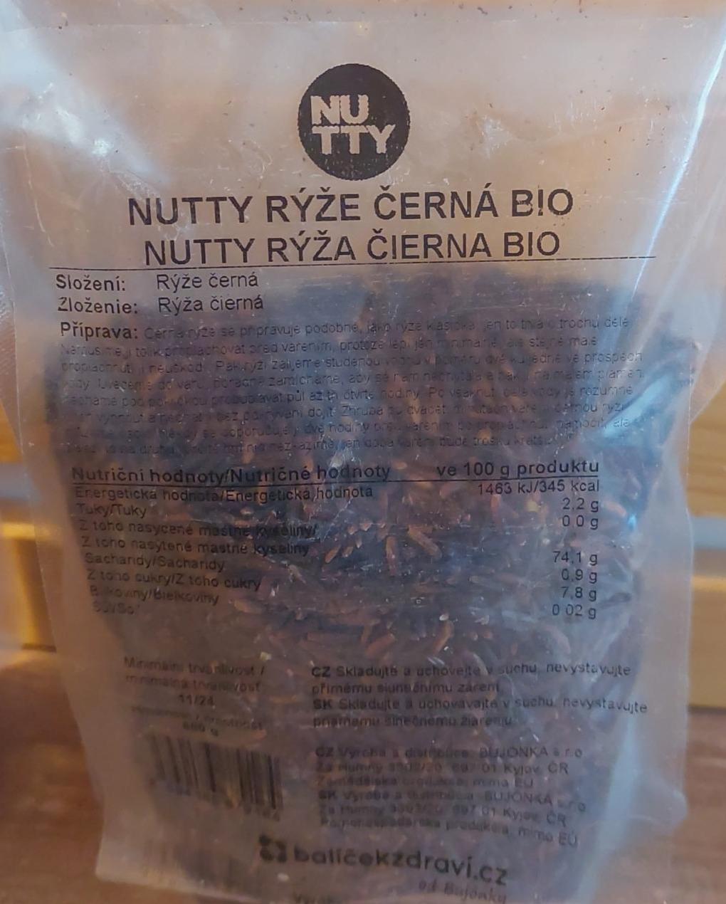 Fotografie - Rýže černá bio Nutty